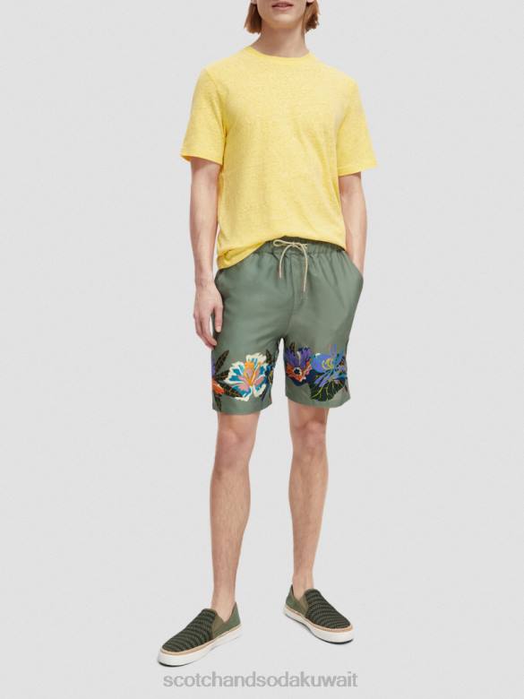 ملابس Scotch & Soda تي شيرت برقعة مزيج مزيج أشعة الشمس رجال N0V4370