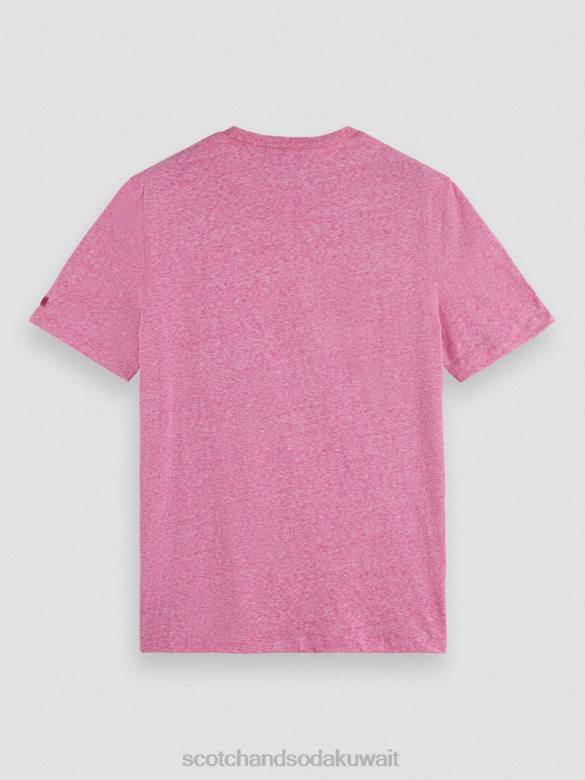ملابس Scotch & Soda تي شيرت برقعة مزيج مزيج الكرز رجال N0V4371