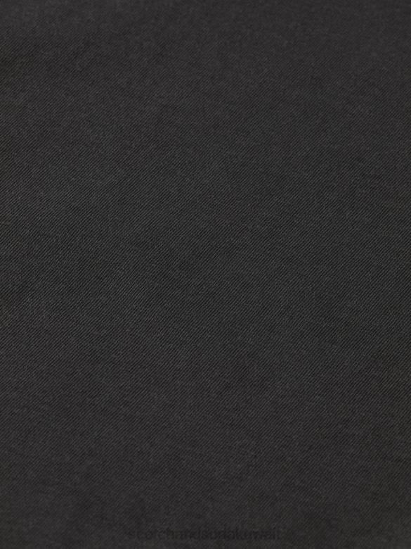 ملابس Scotch & Soda تي شيرت مريح بحافة خام أسود رجال N0V4384