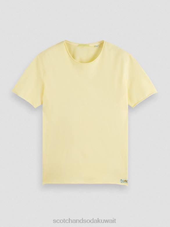 ملابس Scotch & Soda تي شيرت مريح بحافة خام موز رجال N0V4386