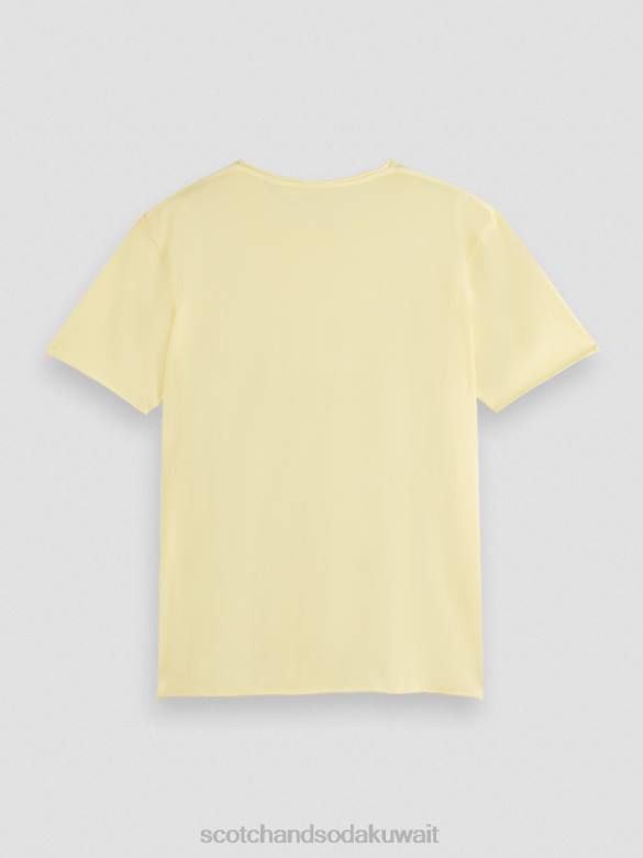 ملابس Scotch & Soda تي شيرت مريح بحافة خام موز رجال N0V4386