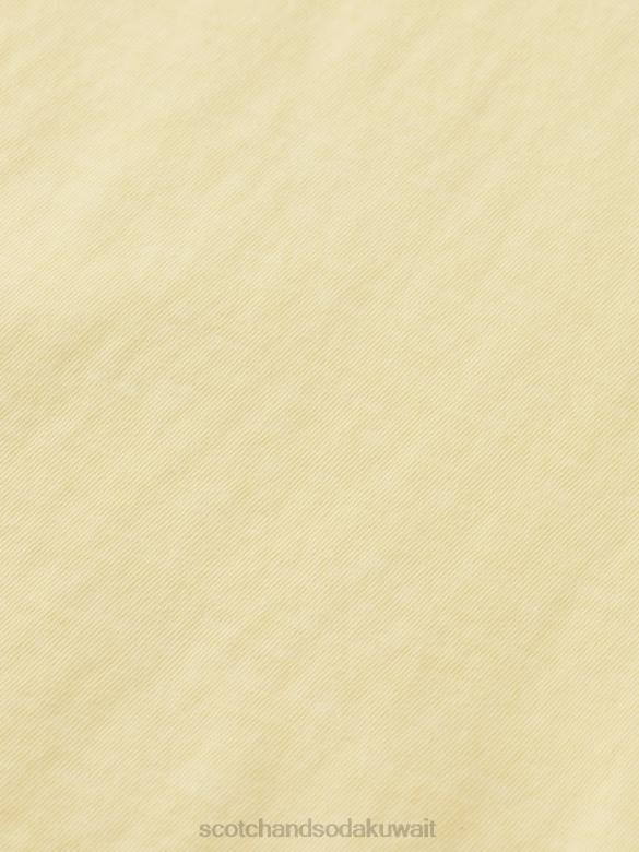 ملابس Scotch & Soda تي شيرت مريح بحافة خام موز رجال N0V4386