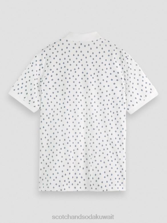 ملابس Scotch & Soda بولو بيكيه مطبوع من القطن العضوي التحرير والسرد ه رجال N0V4397
