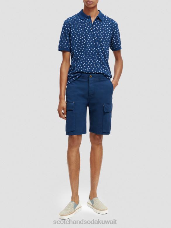 ملابس Scotch & Soda بولو بيكيه مطبوع من القطن العضوي التحرير والسرد و رجال N0V4398
