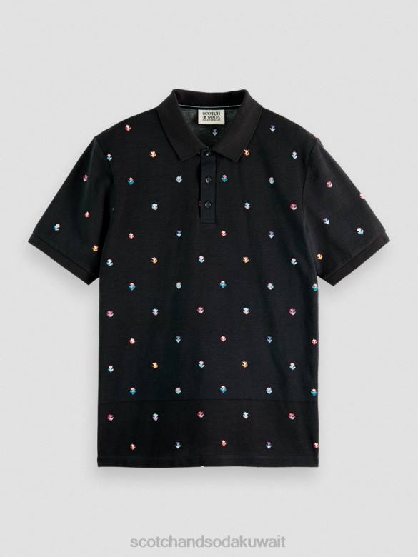 ملابس Scotch & Soda بولو بيكيه مطبوع من القطن العضوي التحرير والسرد ب رجال N0V4399