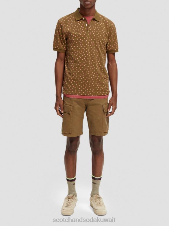 ملابس Scotch & Soda بولو بيكيه مطبوع من القطن العضوي التحرير والسرد د رجال N0V4400