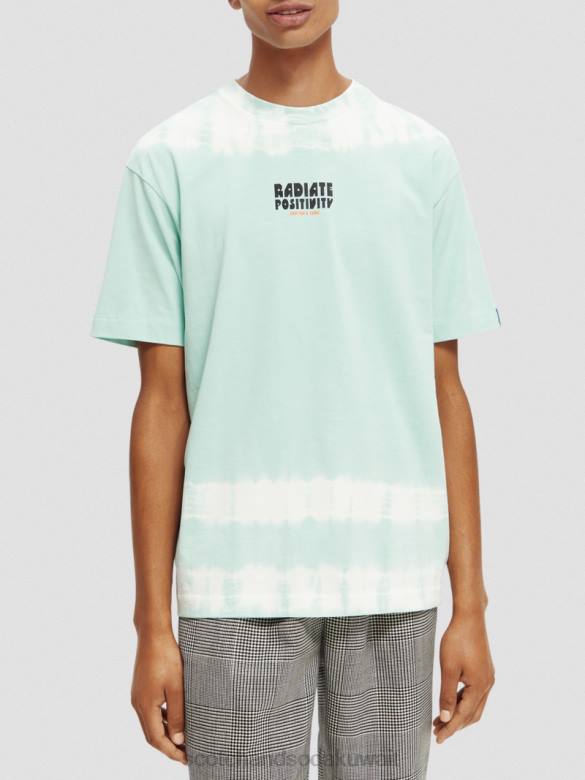 ملابس Scotch & Soda تي شيرت فني مصبوغ بالربطة العضوية التحرير والسرد ج رجال N0V4403