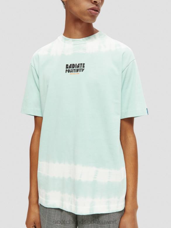 ملابس Scotch & Soda تي شيرت فني مصبوغ بالربطة العضوية التحرير والسرد ج رجال N0V4403