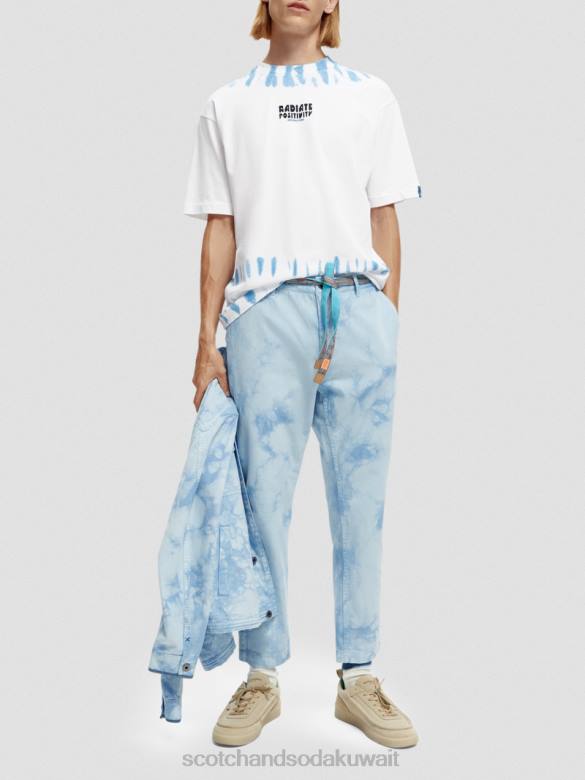 ملابس Scotch & Soda تي شيرت فني مصبوغ بالربطة العضوية التحرير والسرد ب رجال N0V4404