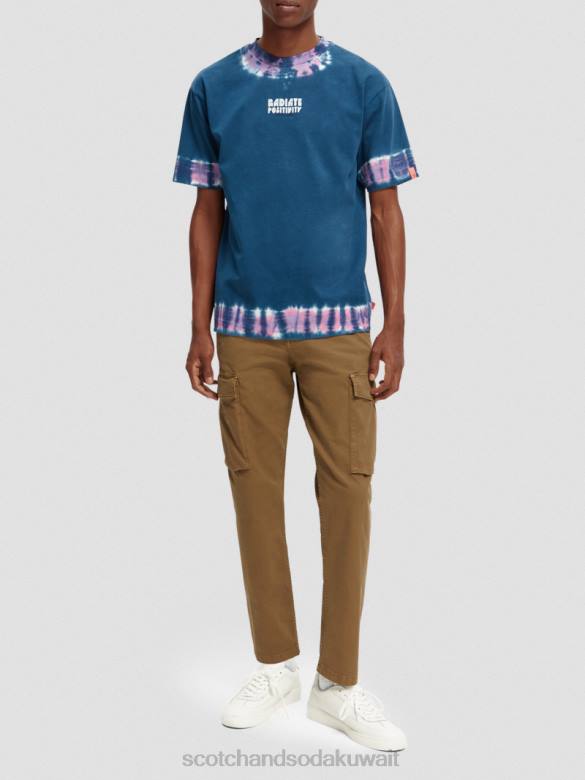 ملابس Scotch & Soda تي شيرت فني مصبوغ بالربطة العضوية التحرير والسرد د رجال N0V4405