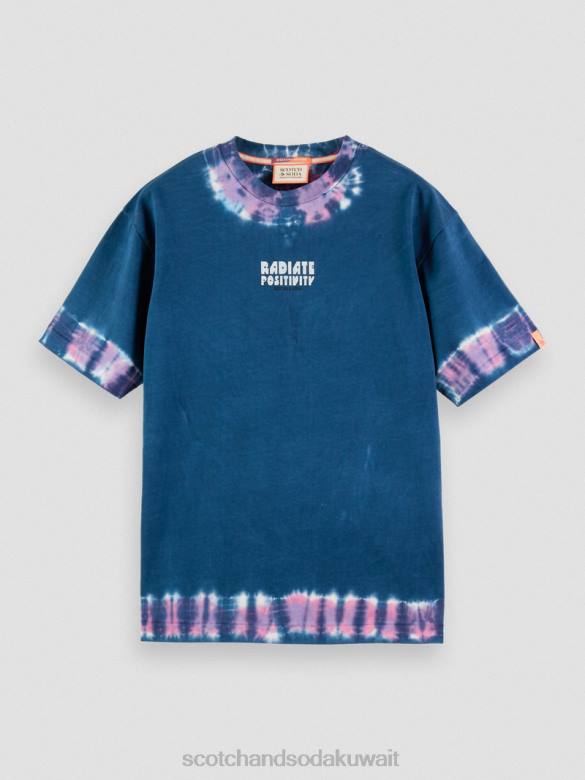 ملابس Scotch & Soda تي شيرت فني مصبوغ بالربطة العضوية التحرير والسرد د رجال N0V4405