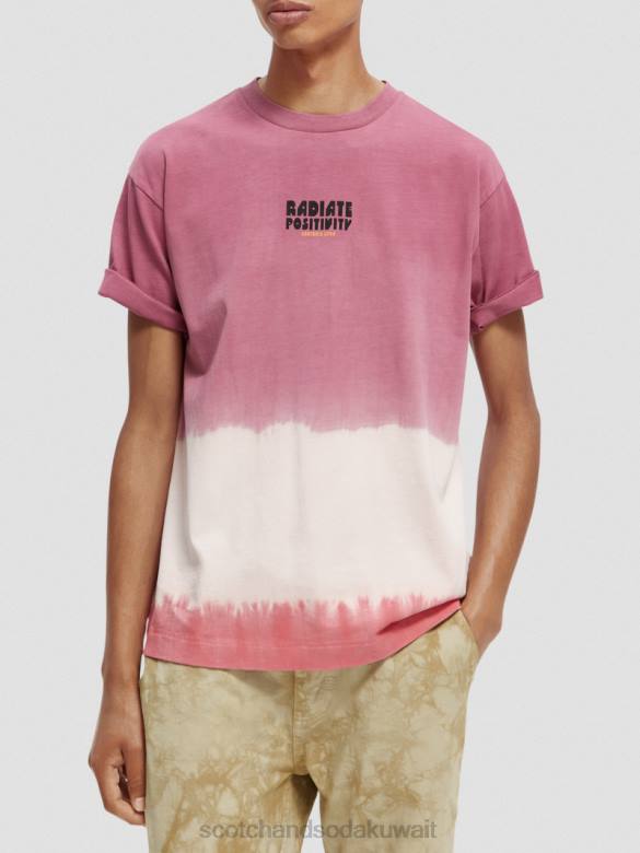 ملابس Scotch & Soda تي شيرت فني مصبوغ بالربطة العضوية التحرير والسرد أ رجال N0V4406