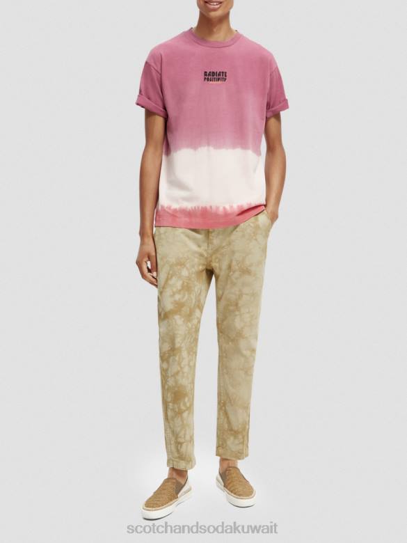 ملابس Scotch & Soda تي شيرت فني مصبوغ بالربطة العضوية التحرير والسرد أ رجال N0V4406