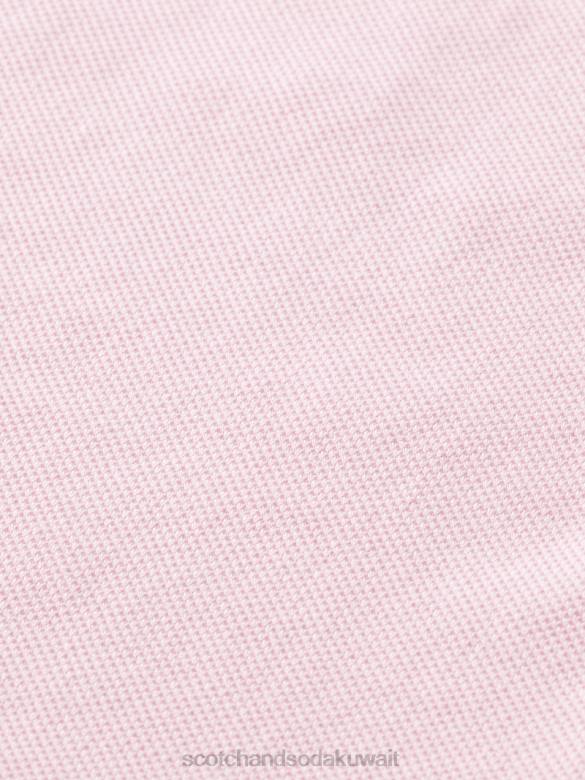 ملابس Scotch & Soda تي شيرت فضفاض مصبوغ بجيب الحجر الوردي رجال N0V4408