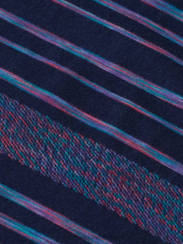 ملابس Scotch & Soda تي شيرت مخطط من الجيرسيه العضوي متعدد الخطوط رجال N0V4413
