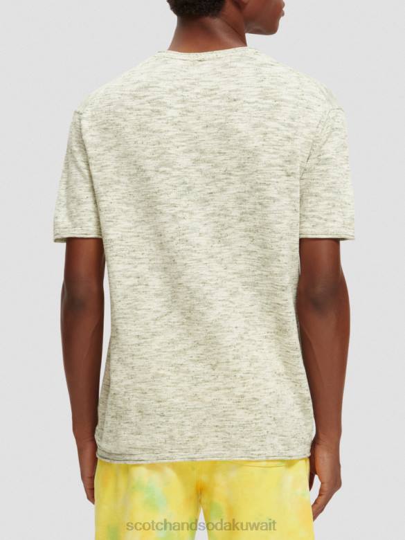 ملابس Scotch & Soda مزيج العمل الفني جيوب تي شيرت مزيج الجيش رجال N0V4415
