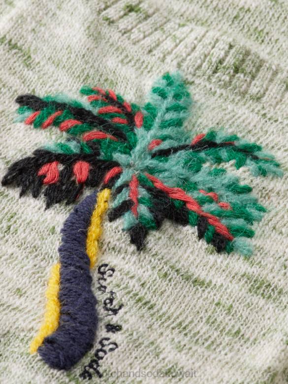 ملابس Scotch & Soda مزيج العمل الفني جيوب تي شيرت مزيج الجيش رجال N0V4415