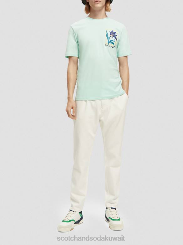 ملابس Scotch & Soda تي شيرت بتصميم مريح من القطن العضوي خليج رجال N0V4416