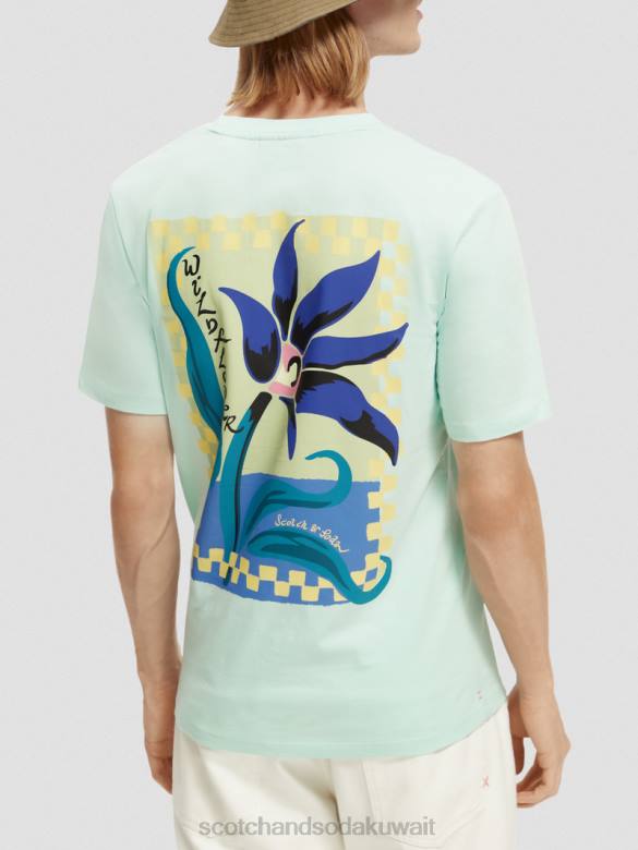 ملابس Scotch & Soda تي شيرت بتصميم مريح من القطن العضوي خليج رجال N0V4416