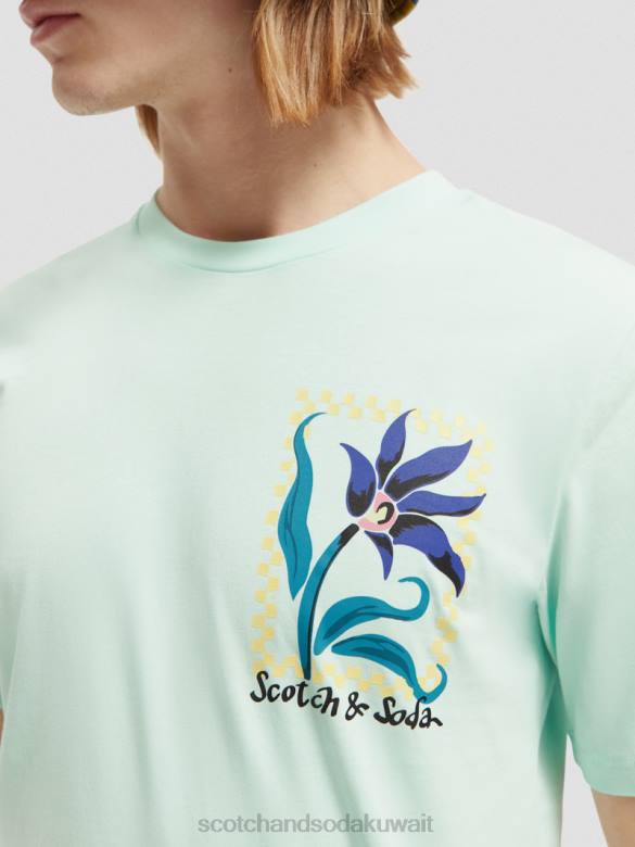 ملابس Scotch & Soda تي شيرت بتصميم مريح من القطن العضوي خليج رجال N0V4416