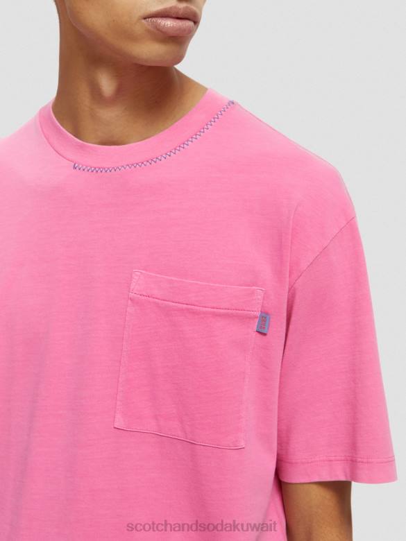 ملابس Scotch & Soda تي شيرت عمل فني مريح الكرز رجال N0V4423