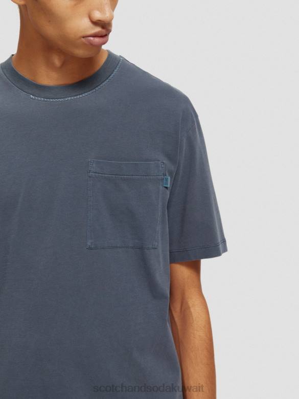 ملابس Scotch & Soda تي شيرت عمل فني مريح القوات البحرية رجال N0V4424