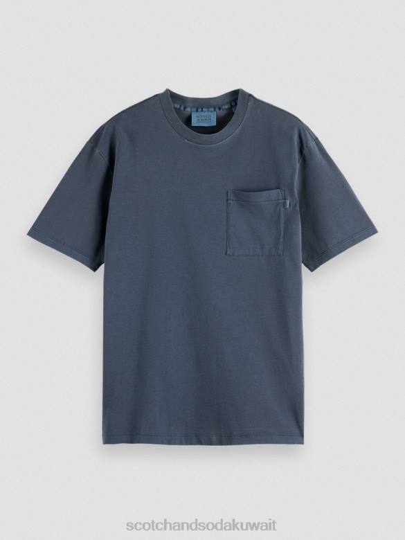ملابس Scotch & Soda تي شيرت عمل فني مريح القوات البحرية رجال N0V4424
