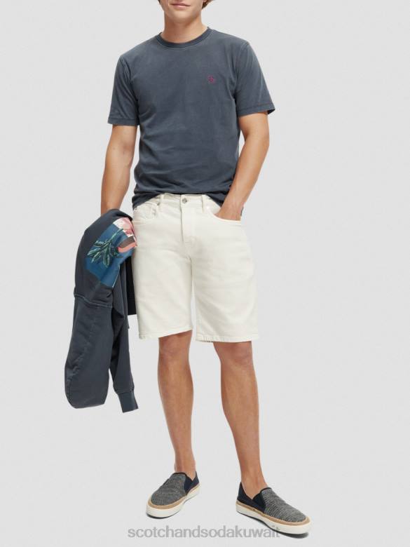 ملابس Scotch & Soda تي شيرت مصبوغ بقصة عادية القوات البحرية رجال N0V4427