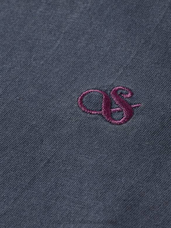 ملابس Scotch & Soda تي شيرت مصبوغ بقصة عادية القوات البحرية رجال N0V4427