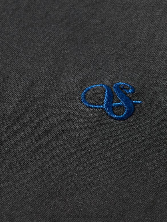 ملابس Scotch & Soda تي شيرت مصبوغ بقصة عادية أسود رجال N0V4430
