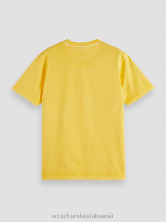 ملابس Scotch & Soda تي شيرت مصبوغ بقصة عادية شروق الشمس رجال N0V4431