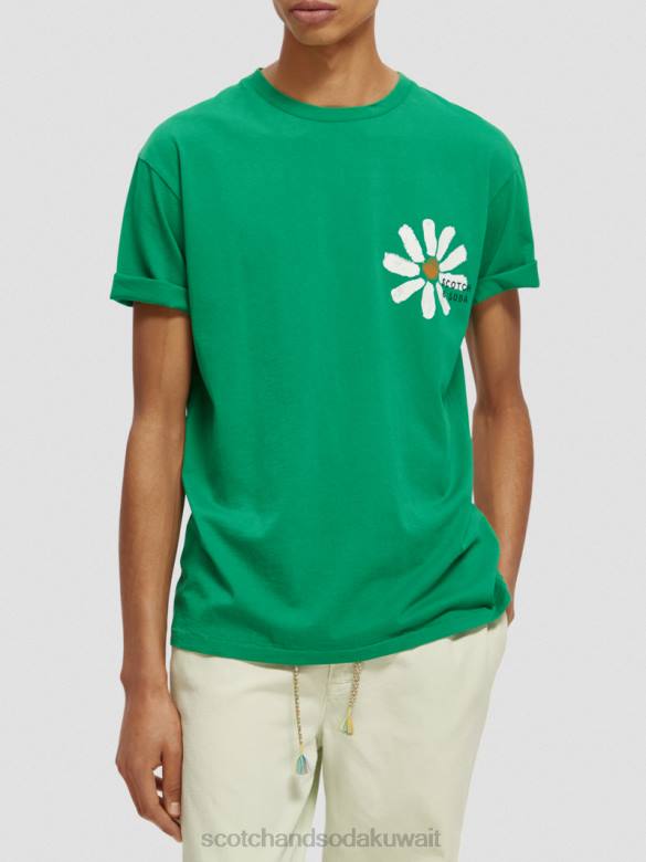 ملابس Scotch & Soda تي شيرت عمل فني مغسول أمازون رجال N0V4447