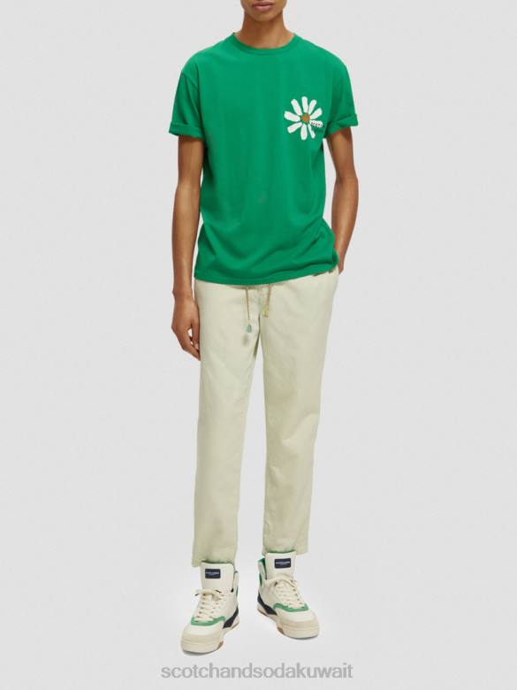 ملابس Scotch & Soda تي شيرت عمل فني مغسول أمازون رجال N0V4447