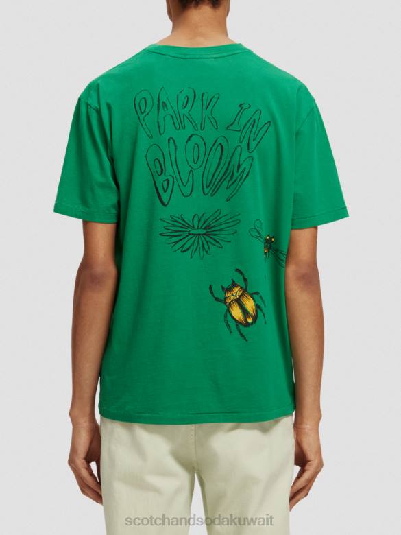 ملابس Scotch & Soda تي شيرت عمل فني مغسول أمازون رجال N0V4447