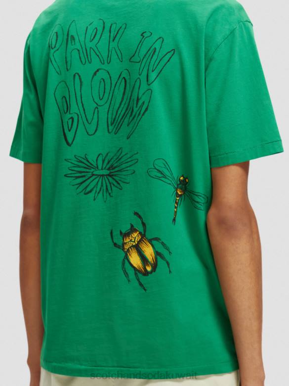 ملابس Scotch & Soda تي شيرت عمل فني مغسول أمازون رجال N0V4447