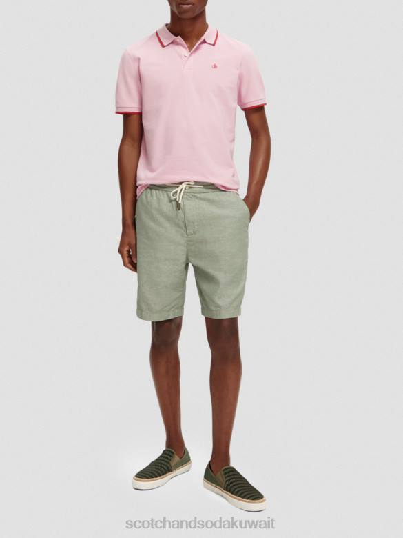 ملابس Scotch & Soda بولو من القطن العضوي الحجر الوردي رجال N0V4450