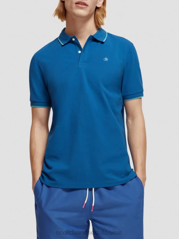 ملابس Scotch & Soda بولو من القطن العضوي ريفييرا الأزرق رجال N0V4451