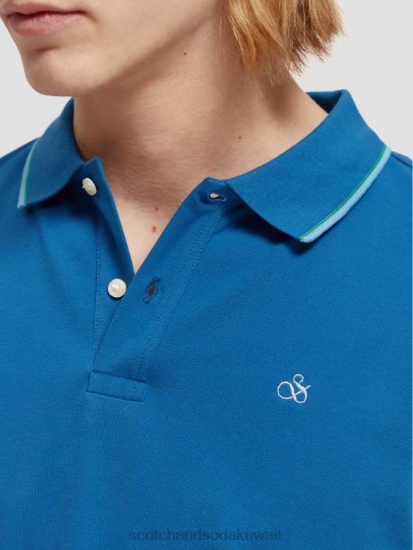 ملابس Scotch & Soda بولو من القطن العضوي ريفييرا الأزرق رجال N0V4451