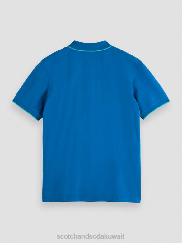 ملابس Scotch & Soda بولو من القطن العضوي ريفييرا الأزرق رجال N0V4451