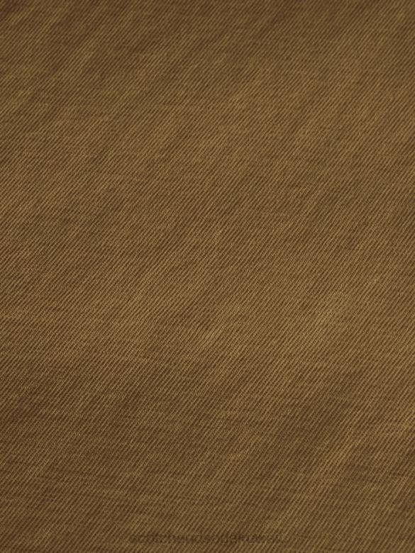 ملابس Scotch & Soda تي شيرت من القطن العضوي ذو قصة مريحة بحافة خام الكاكي رجال N0V4452