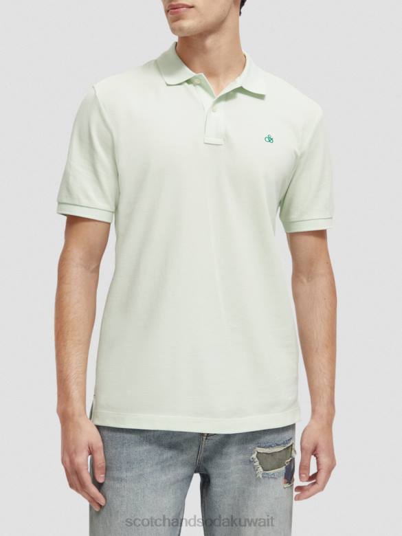 ملابس Scotch & Soda بولو بيكيه من القطن العضوي نعناع رجال N0V4462