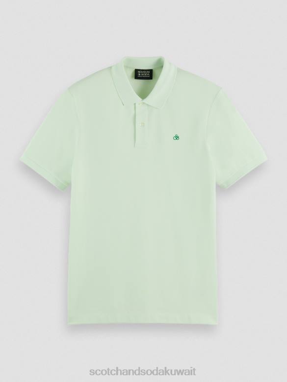ملابس Scotch & Soda بولو بيكيه من القطن العضوي نعناع رجال N0V4462