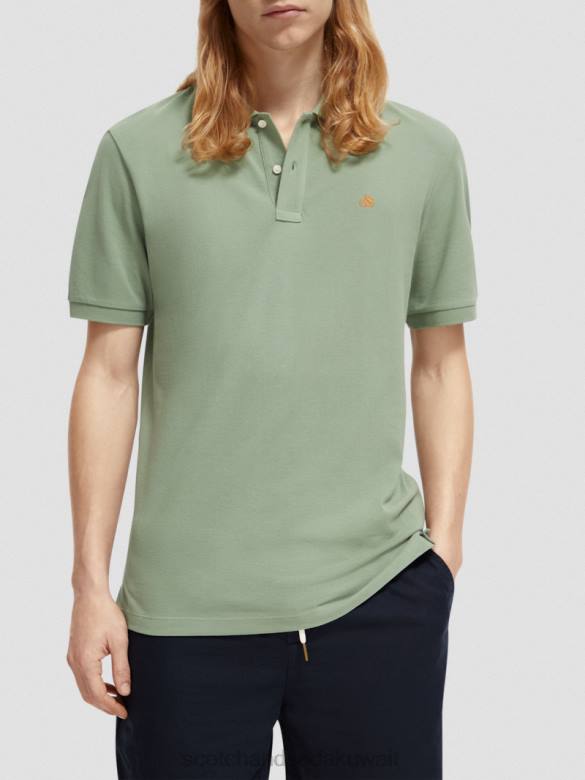 ملابس Scotch & Soda بولو بيكيه من القطن العضوي جيش رجال N0V4464