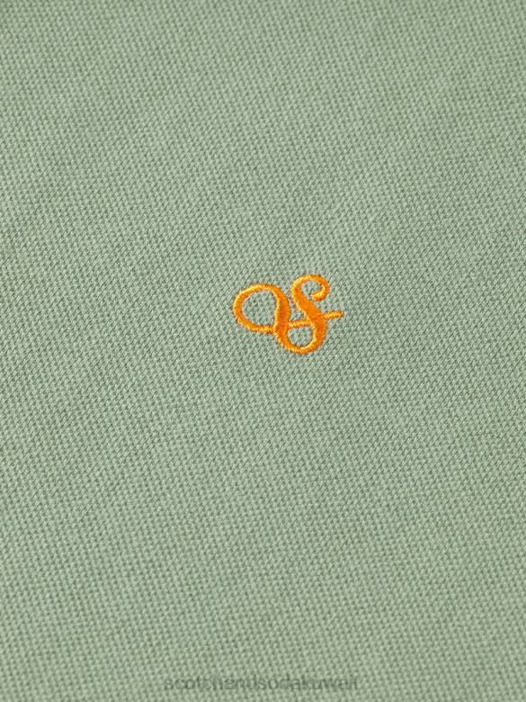 ملابس Scotch & Soda بولو بيكيه من القطن العضوي جيش رجال N0V4464