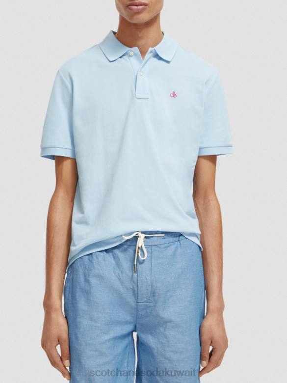 ملابس Scotch & Soda بولو بيكيه من القطن العضوي البحر الأزرق رجال N0V4467