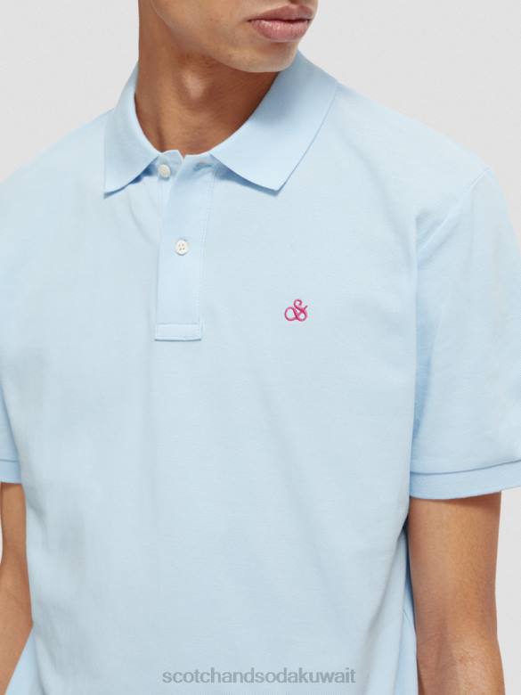 ملابس Scotch & Soda بولو بيكيه من القطن العضوي البحر الأزرق رجال N0V4467