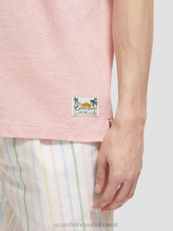 ملابس Scotch & Soda بولو من القطن العضوي مزيج فلامنغو رجال N0V4471