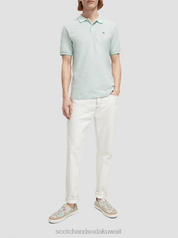 ملابس Scotch & Soda بولو من القطن العضوي مزيج النعناع رجال N0V4472