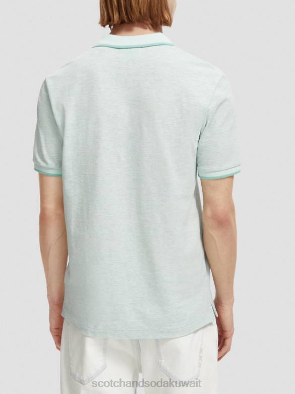ملابس Scotch & Soda بولو من القطن العضوي مزيج النعناع رجال N0V4472