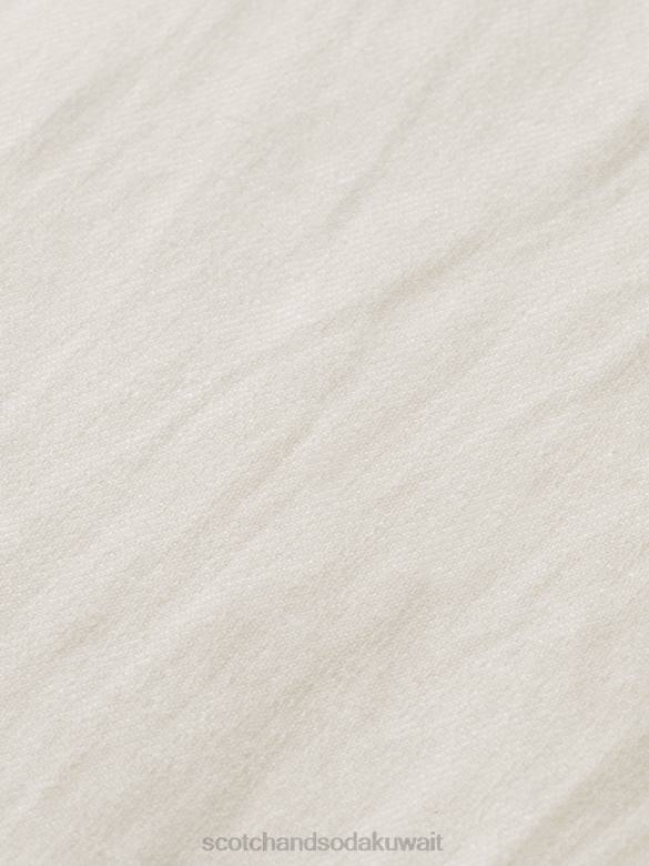 ملابس Scotch & Soda بنطال رياضي من الكتان المخلوط بساق مستقيمة من وارن عدة رجال N0V4480